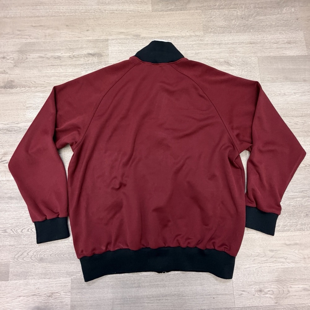 Vintage Nike Warm Up Jacket Mens Large Zip Track Jacket Maroon 90s Y2K - Picture 3 of 8
